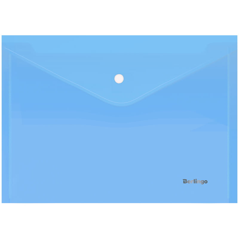 Папка-конверт на кнопке А4 Berlingo "Starlight", голубая