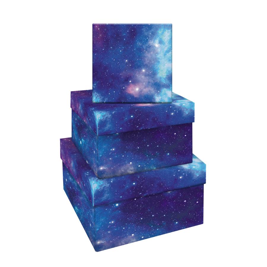 Подарочная коробка "В глубинах космоса" 17,5х17,5х10 см (3) 