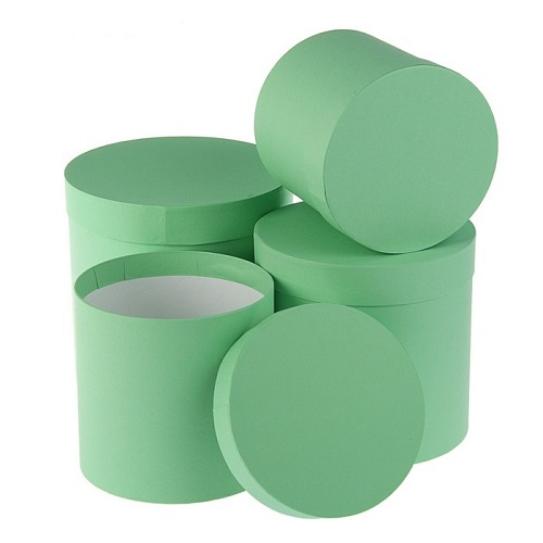 Подарочная коробка круглая Светло-зеленый 23х23х16 см