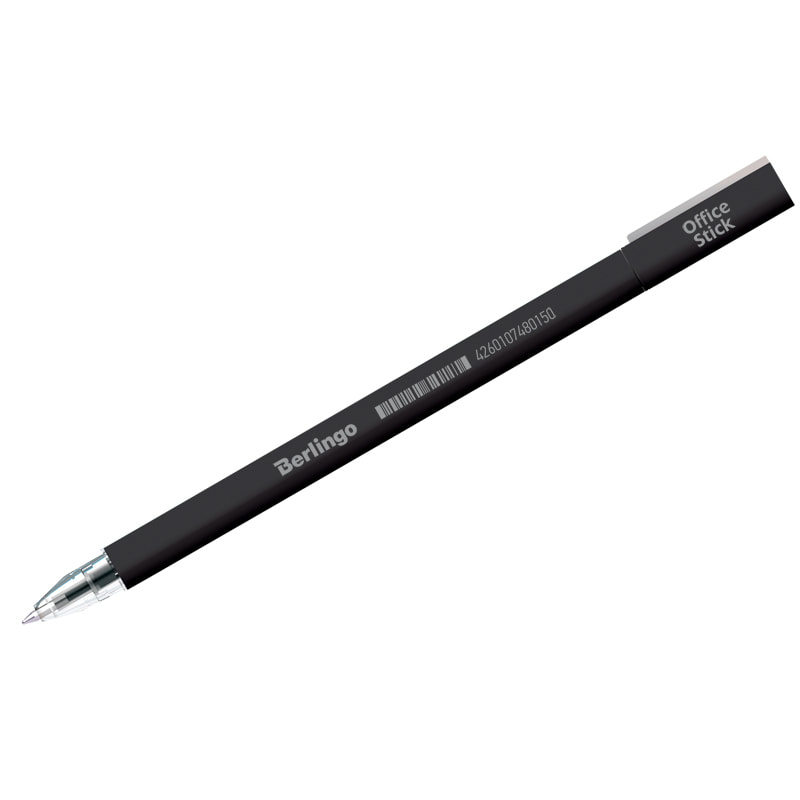 Ручка гелевая Berlingo "Office Stick" 0,5 мм, черная