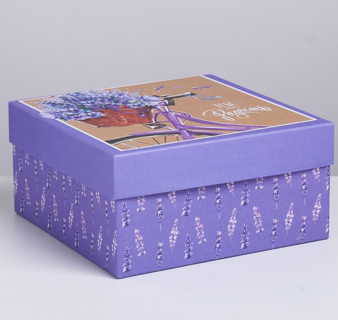 Подарочная коробка "Прованс", 26.2 х 26.2 х 14 см