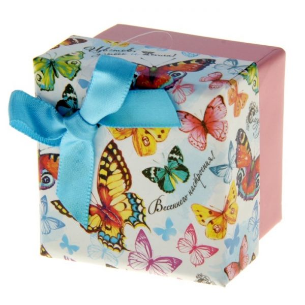 Подарочная коробка "Бабочки", 17х17см