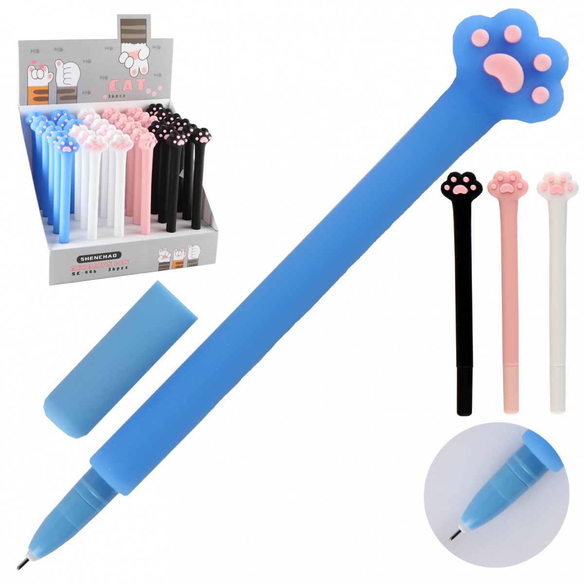 Ручка шариковая "Лапка", синяя