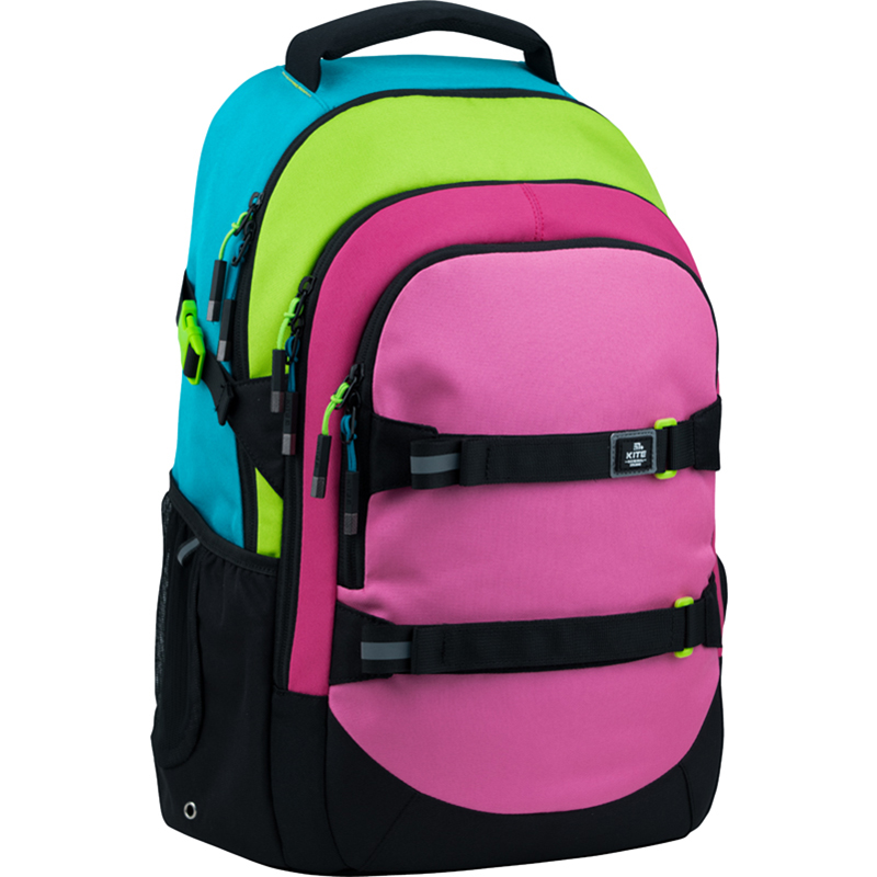 Рюкзак Kite Education teens, 44х30х21 см, розовый-салатовый