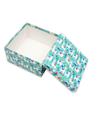 Подарочная коробка Ламы 23х23х12 см