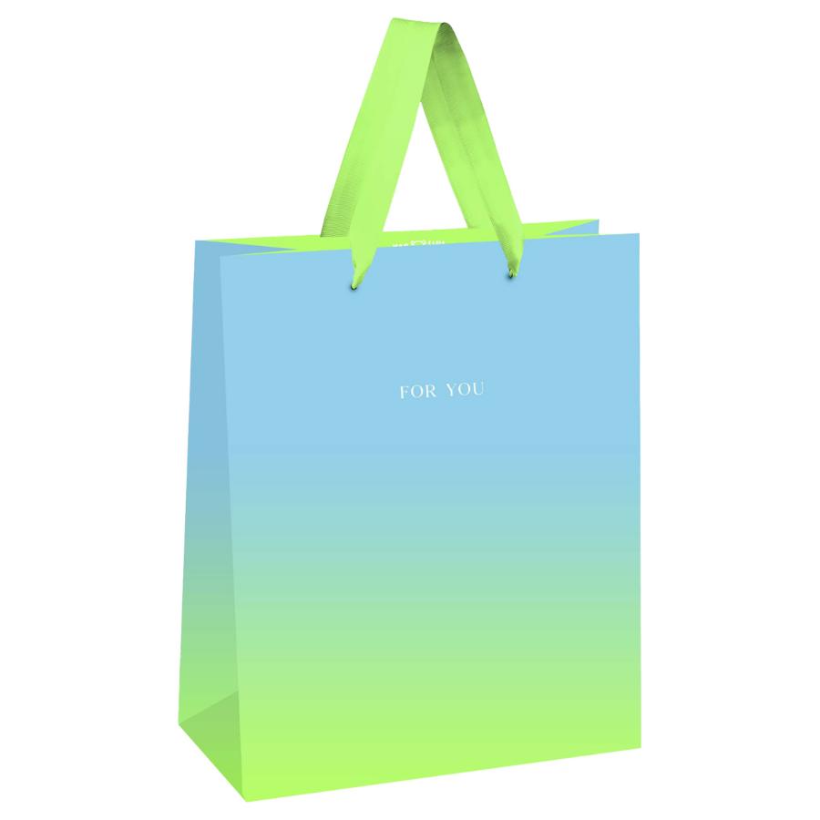 Пакет подарочный 18×23×10 см "Duotone. Blue-Green gradient"