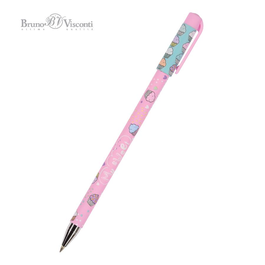 Ручка шариковая Bruno Visconti HappyWrite "My Sweet. Капкейки"  0,5 мм, синяя 