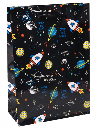 Пакет подарочный 14x20x6,5 см "Далекий космос" с глянцевой ламинацией