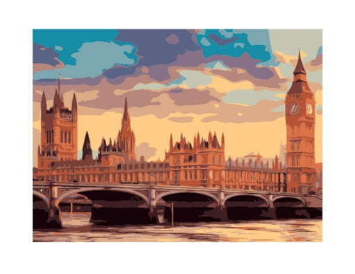 Картина по номерам "Лондон на рассвете" 22х30 см