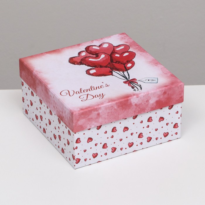 Подарочная коробка "Valentines Day", 19 х 19 х 10 см
