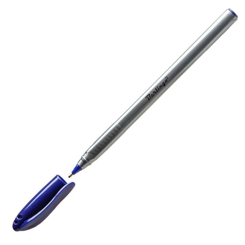 Ручка шариковая Berlingo "Triangle silver" 1,0 мм, синяя