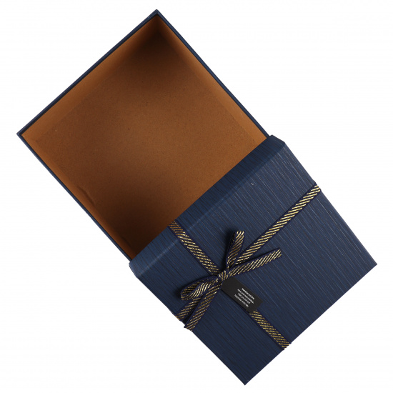 Подарочная коробка "Style" синий, 15х15х6,5 см (3)