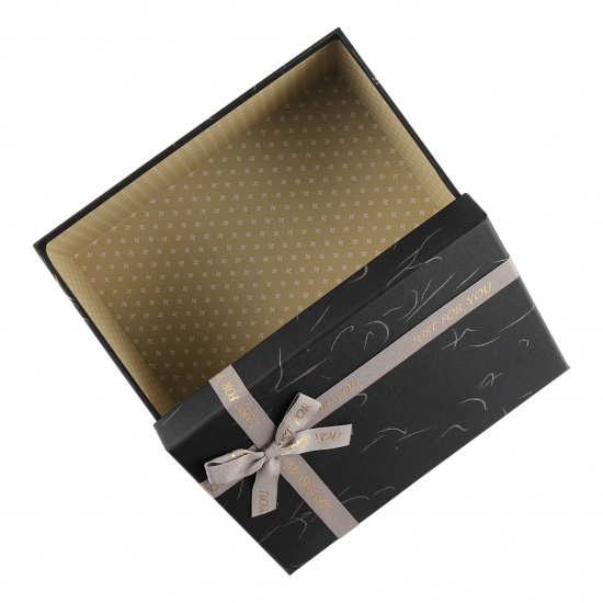 Подарочная коробка "Just for you" черный, 22х29х13 см (3)
