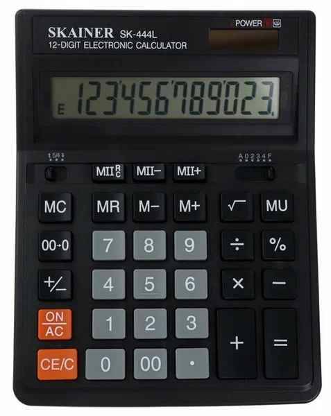 Калькулятор SK-444L SKAINER ELECTRONIC CO. LTD, 12 разрядный, настольный, черный
