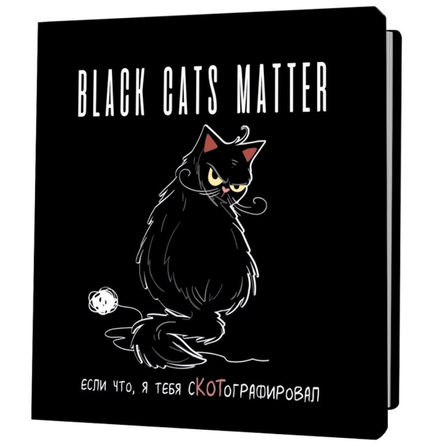 Блокнот "BLACK CATS MATTER Если что, я тебя сКОТографировал" (с клубком) 
