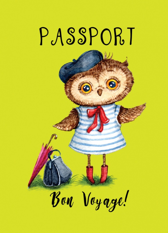 Обложка для паспорта "Сова. Mon amour"