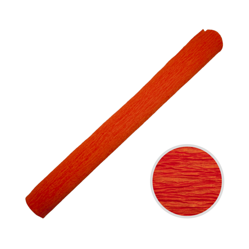 Цветная бумага креповая ОФИСКЛАСС, рулон 50x250 мм, темно-оранжевая