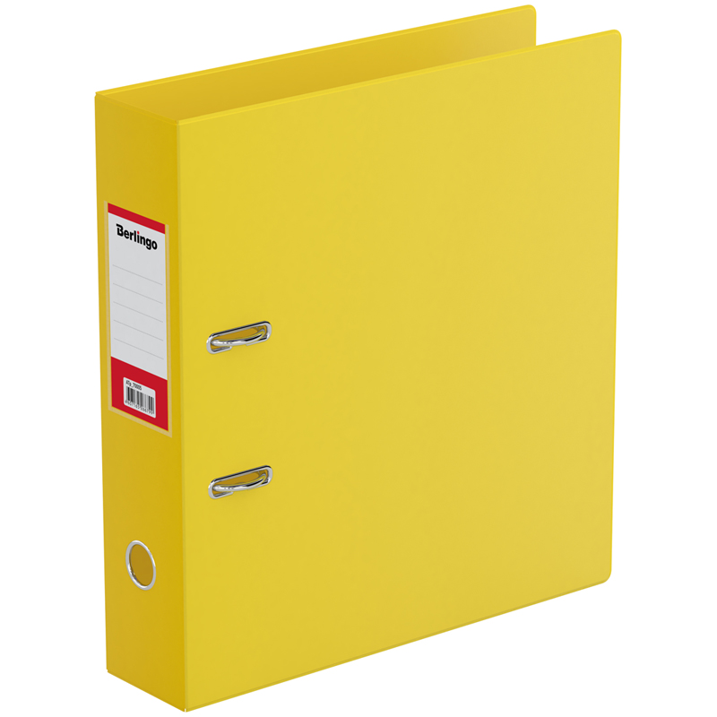 Папка-регистратор Berlingo ПВХ, 70 мм, желтая, двухсторонняя