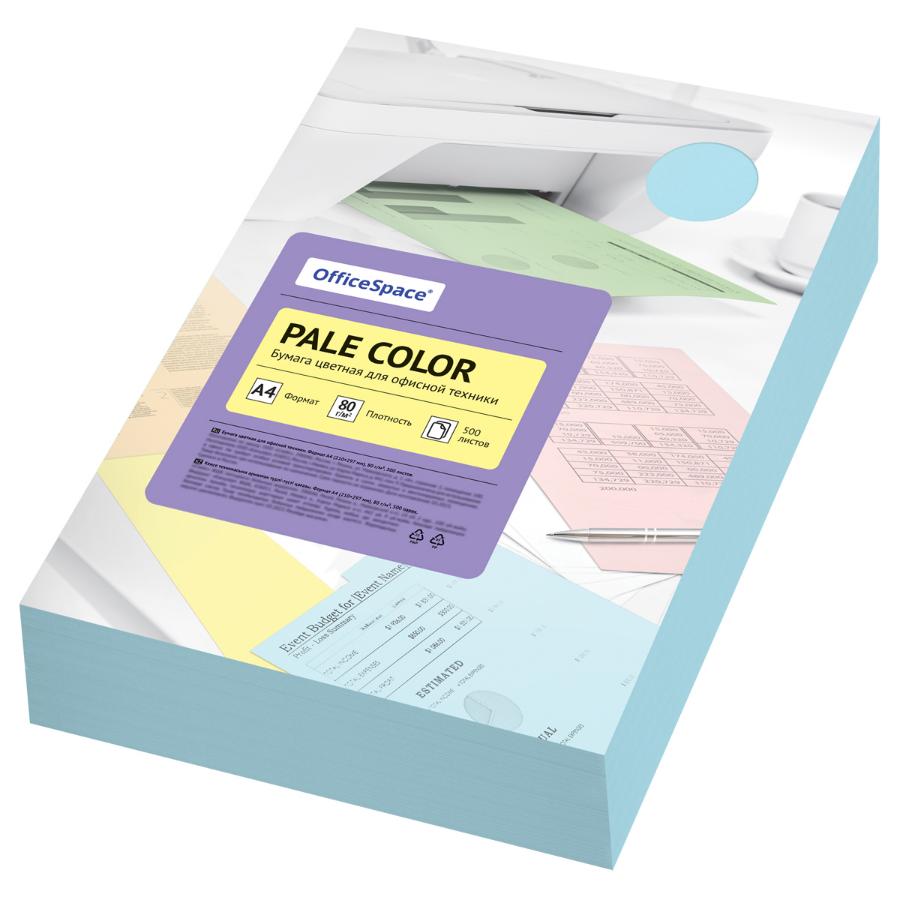 Бумага Office Space Pale Color А4, 80 г/м, 500 л., голубой