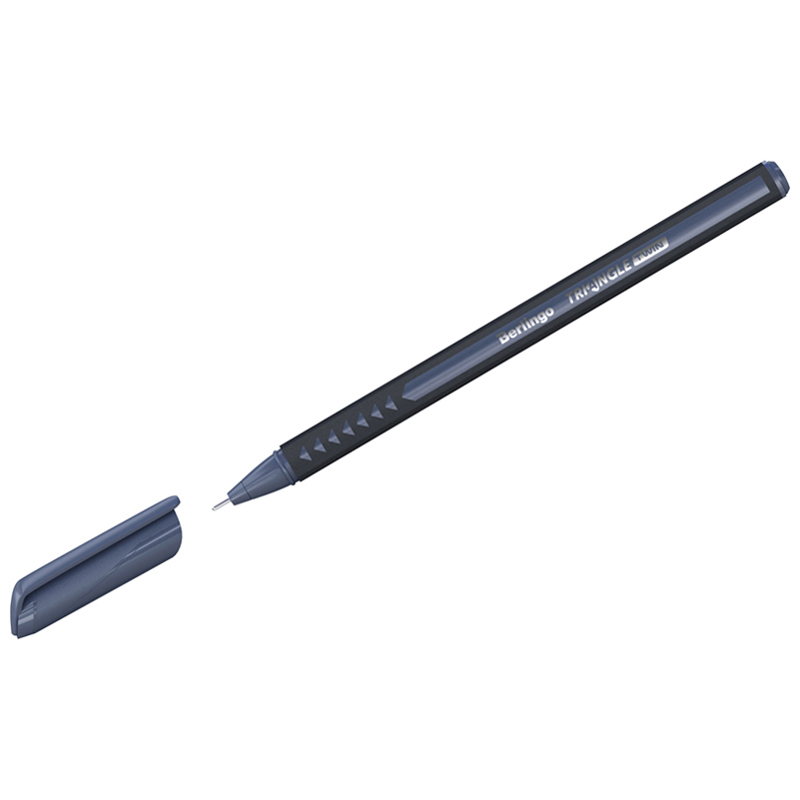 Ручка шариковая Berlingo "Triangle Twin" 0,7 мм, игольчатый стержень, черная