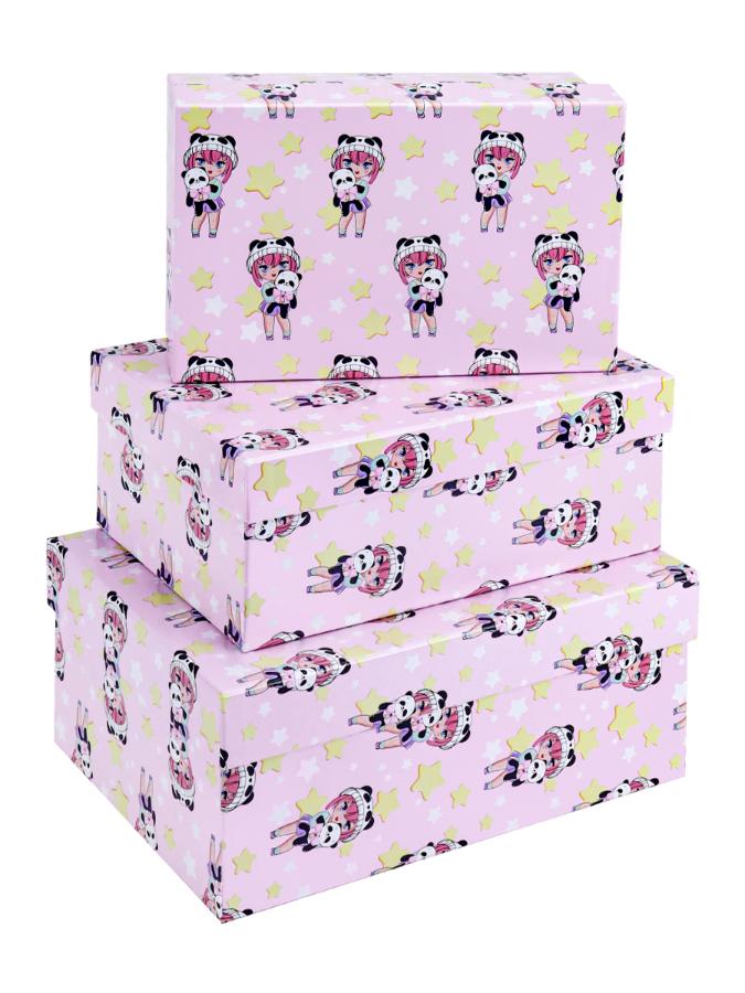 Подарочная коробка "Аниме девочка и панда", 23 х 16 х 9,5 см (3)