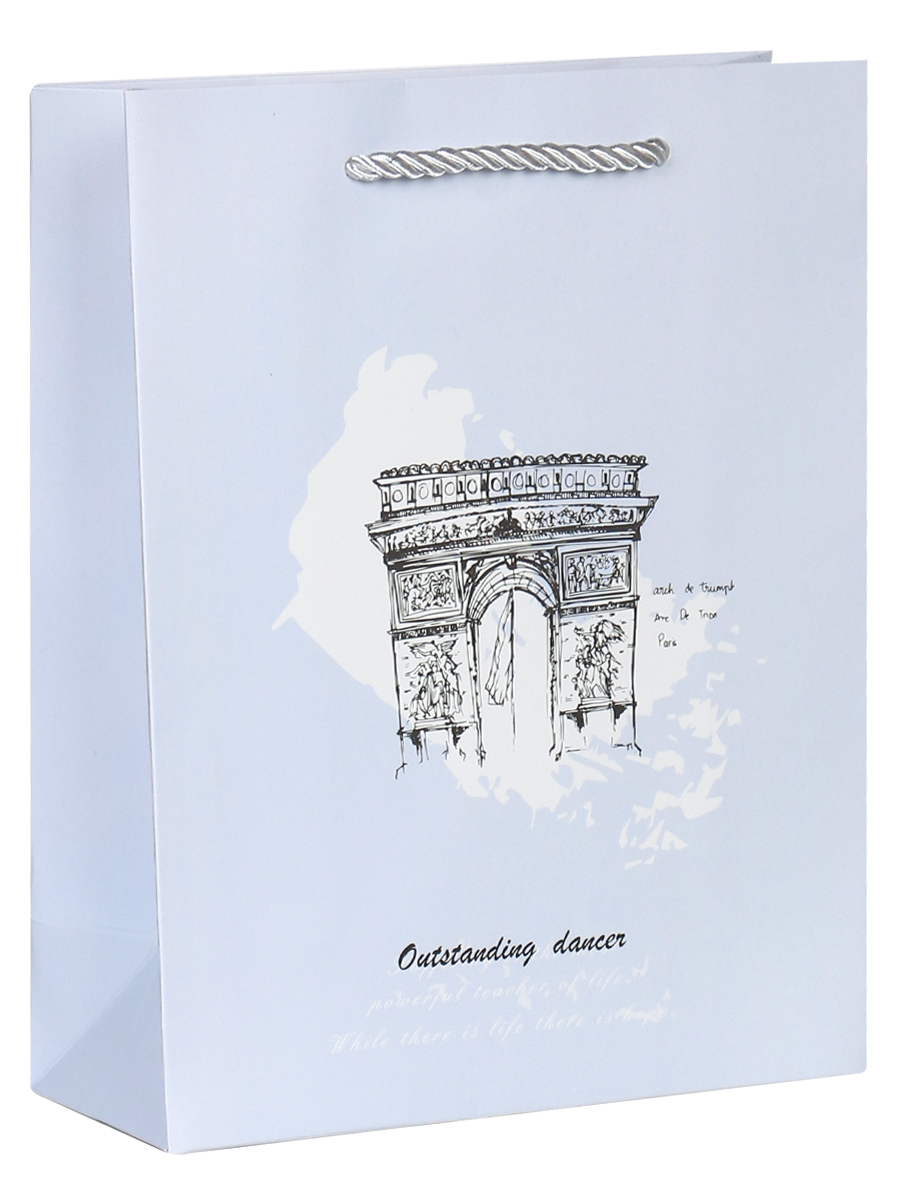 Пакет подарочный 19,5х24,5х9,5 см "Нарисованная Триумфальная арка"