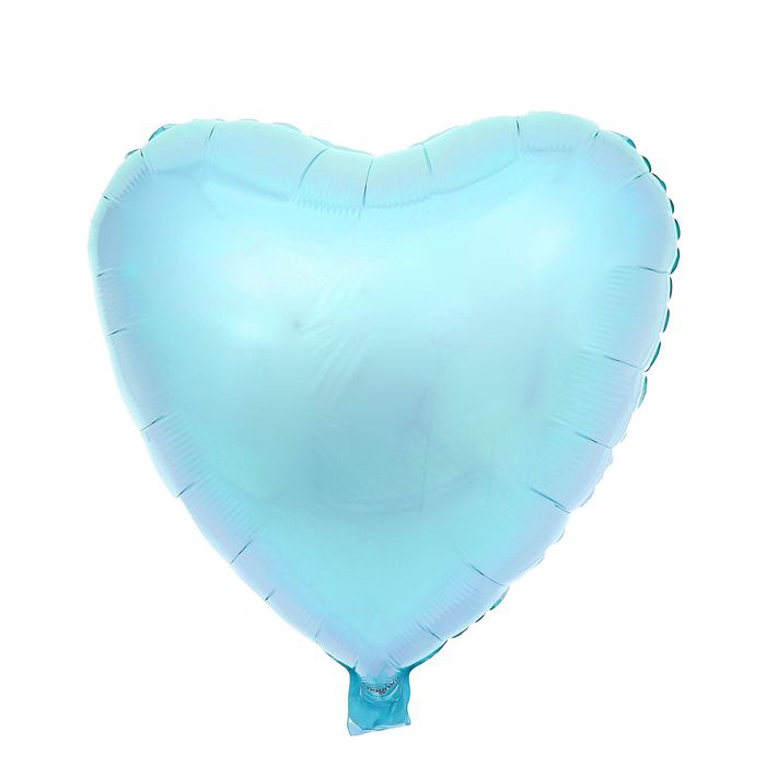 Шар из фольги "Сердце" , пастель, голубой