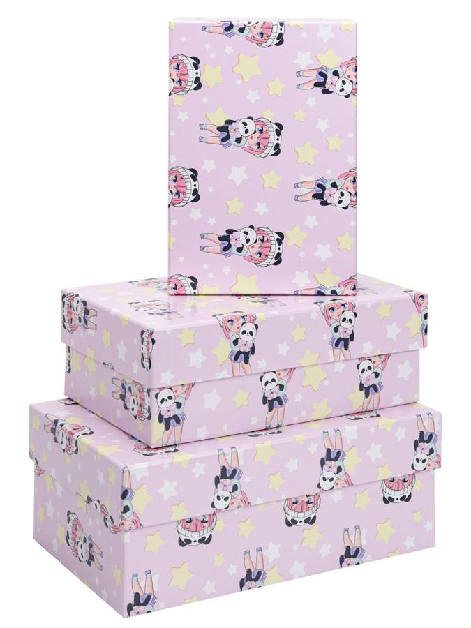 Подарочная коробка "Аниме девочка и панда" 17 х 11 х 6 см (3)
