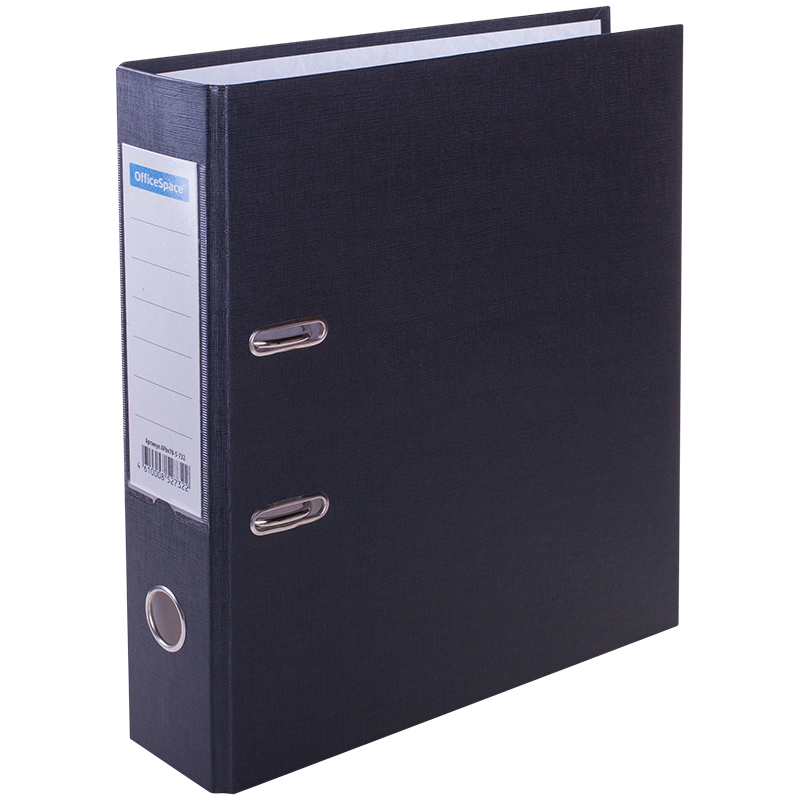 Папка-регистратор Office Space ПВХ, 70 мм, черная