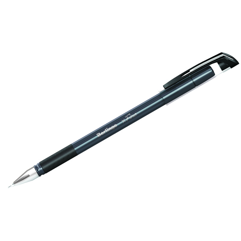 Ручка шариковая Berlingo "xFine" 0,3 мм, грип, черная