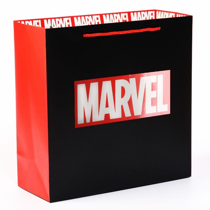 Пакет подарочный 30 х 30 х 12 см "MARVEL", Marvel
