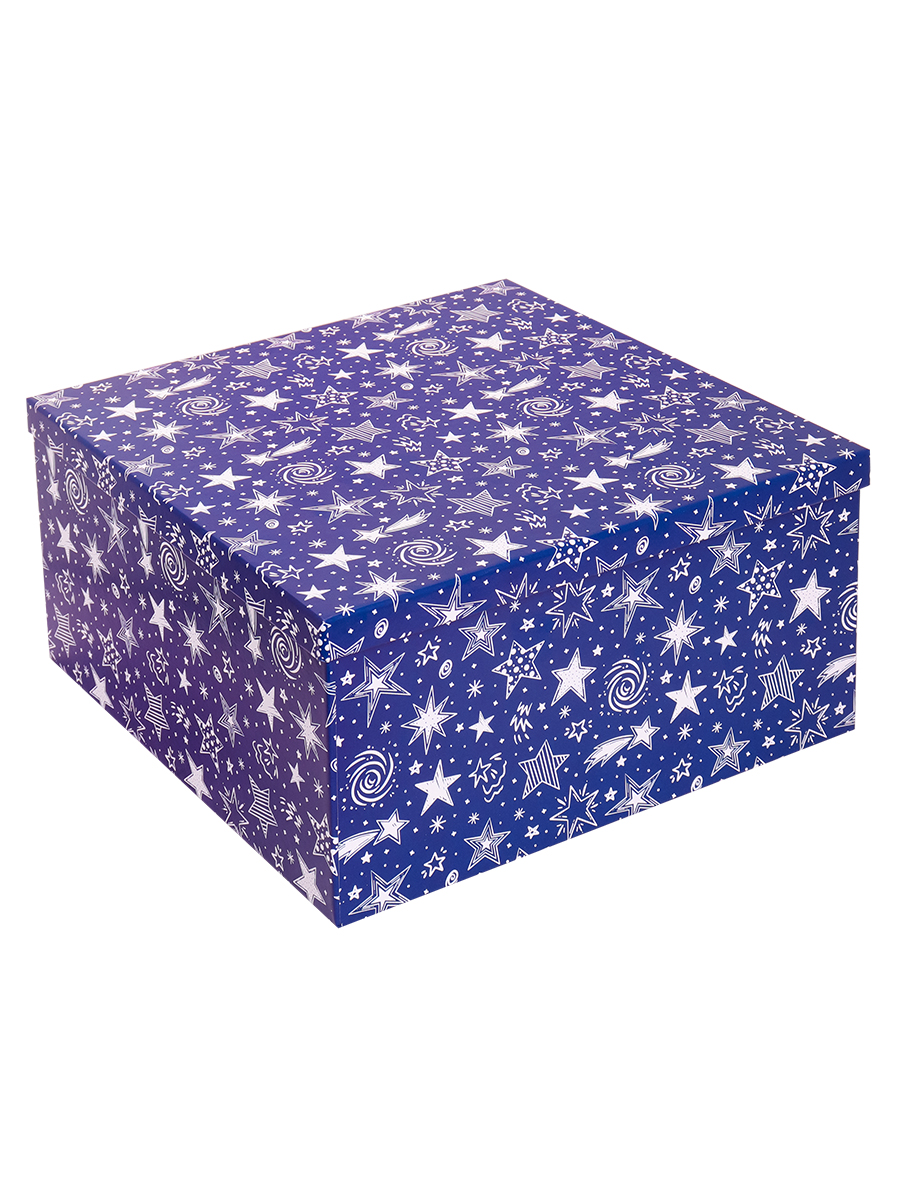 Подарочная коробка "Звёзды" 23х23х12 см