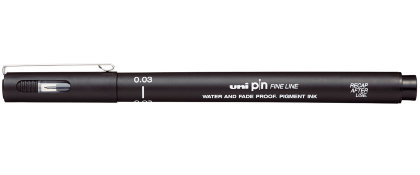Линер UNI Pin черный, 0,03 мм