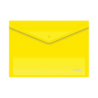 Папка-конверт на кнопке А4 Berlingo, 180 мкм, желтая