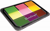 Закладки самоклеящиеся Berlingo 45х20 мм, 20 л, 3 цвета (неон в диспенсере)