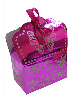 Коробка подарочная, бумага  7х11х14 см Успех "Бабочка с Бантом", складная, ассорти 