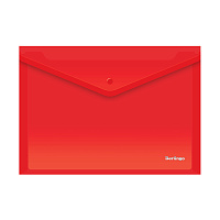 Папка-конверт на кнопке А4 Berlingo, 180 мкм,  красная