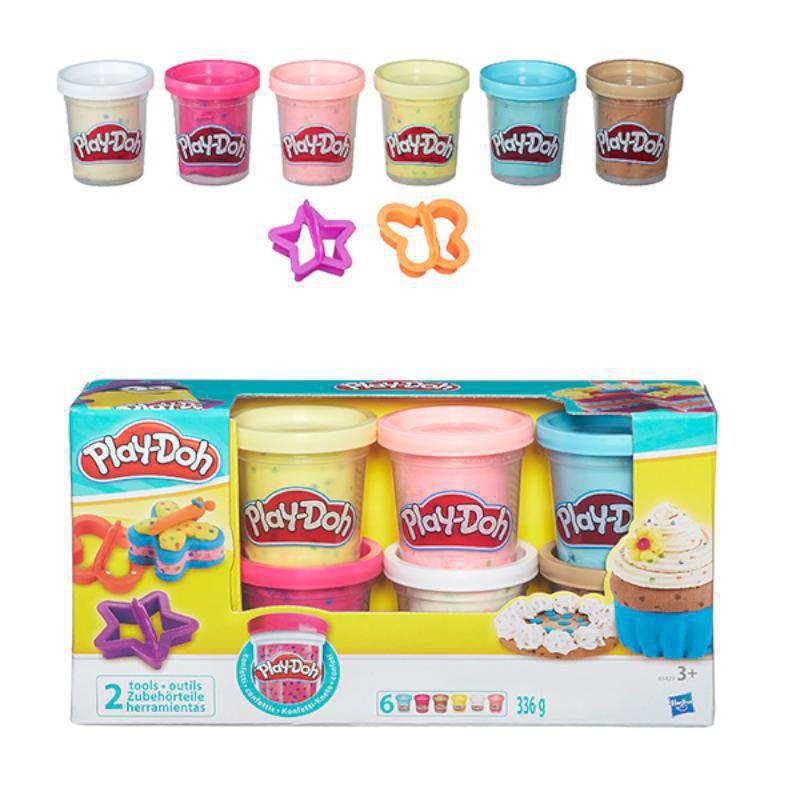 Игровой набор "Пластилин с конфети"6 баночек Play-Doh 