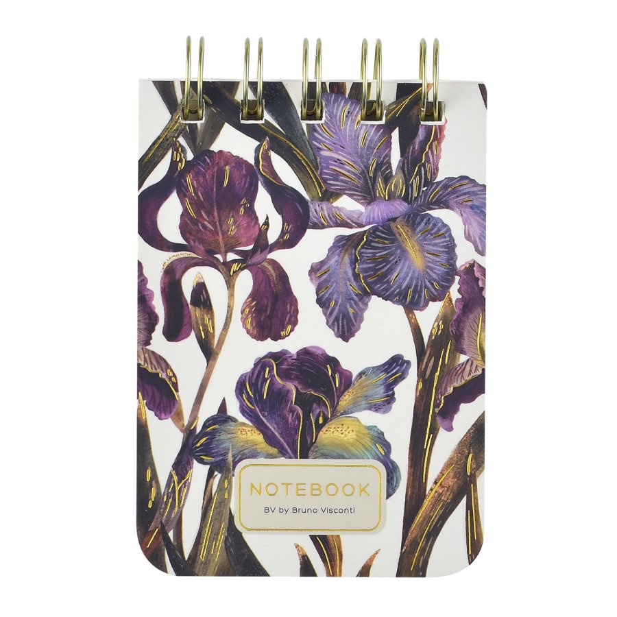 Блокнот А7 100 л гребень, CUTE JOURNAL "FLORA.ИРИСЫ",линия