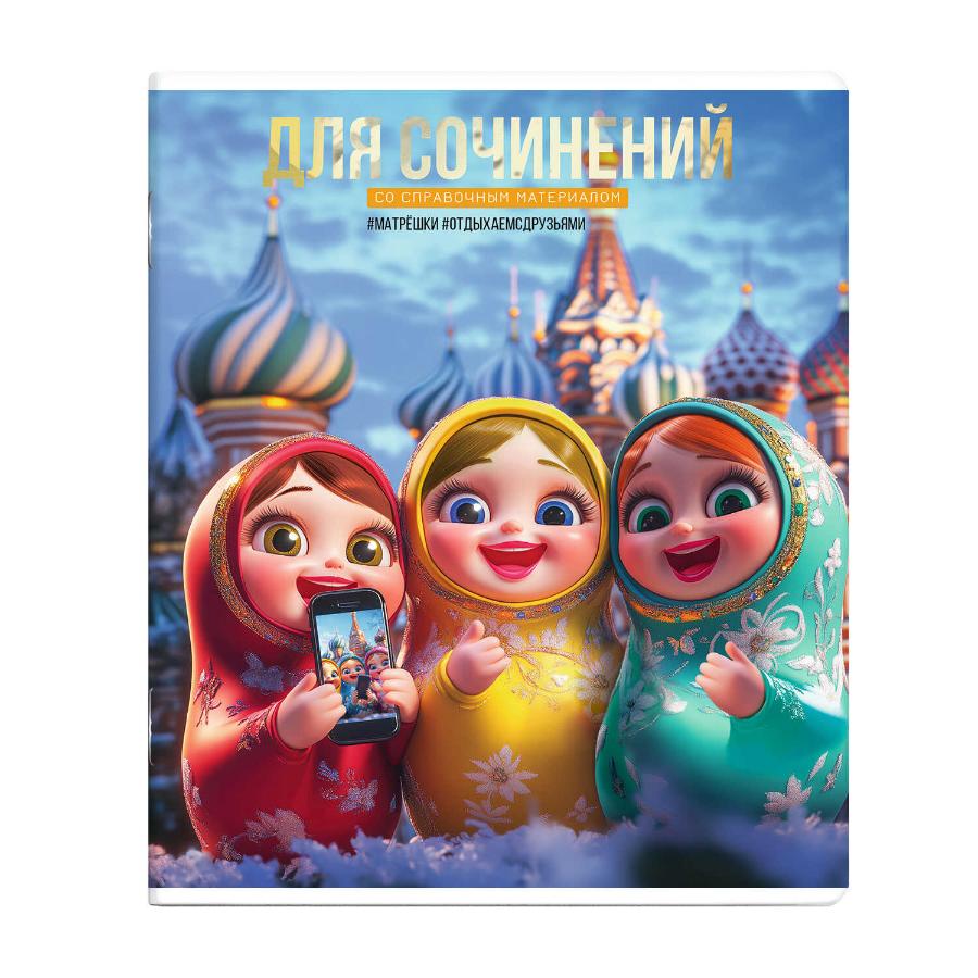Тетрадь предметная 48 л  "Селфи" - для сочинений