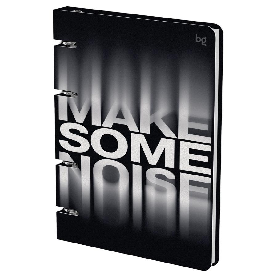 Тетрадь на кольцах 120 л. Make noise. soft-touch,