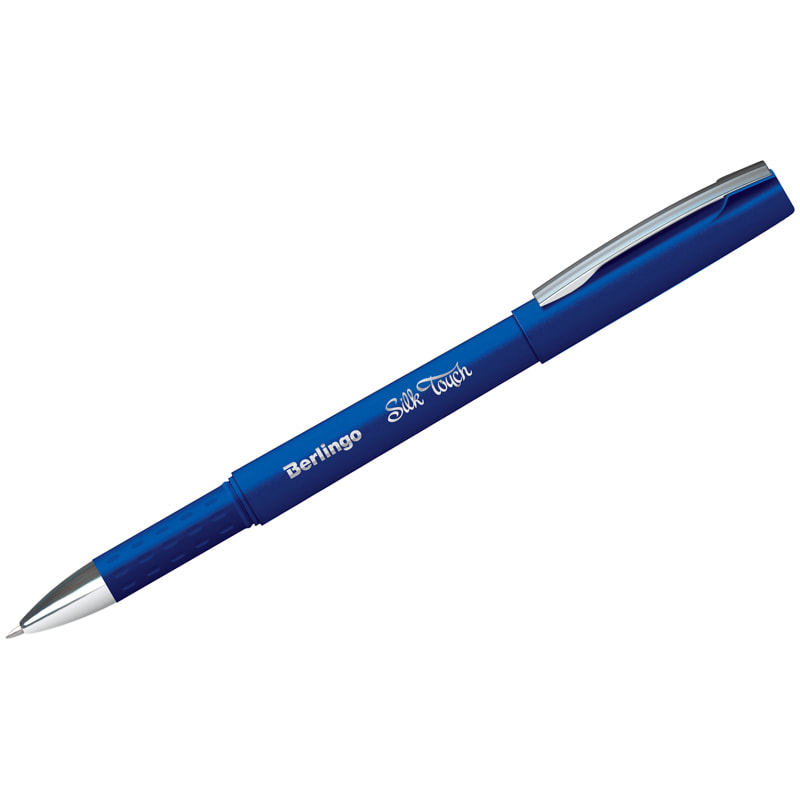 Ручка гелевая Berlingo "Silk touch" 0,5 мм, грип, синяя