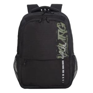 Рюкзак GRIZZLY, 42х31х22 см, черный - серый