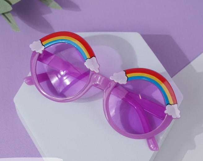 Солнцезащитные очки "Rainbow" purple, с чехлом