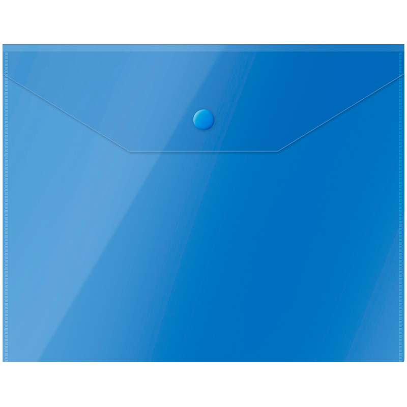Папка-конверт на кнопке А5 Office Space, 150мкм синяя