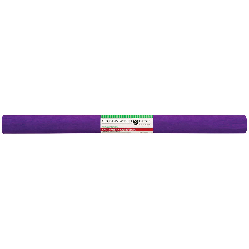 Цветная бумага креповая Greenwich Line, 50х250см, 32г/м2, фиолетовая