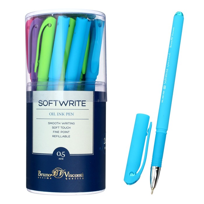 Ручкa шариковая SoftWrite. SPECIAL 0,5 мм, синяя, на масляной основе, ассорти