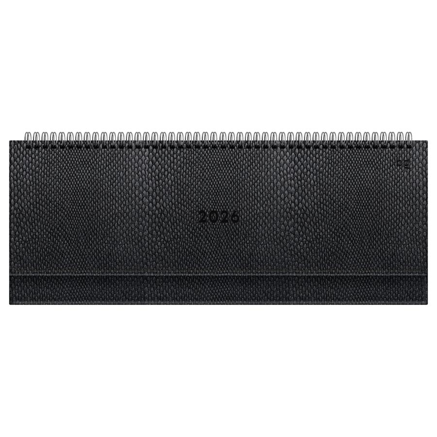 Планинг 330х130 мм  64 л.2026г,  BG, "Python.Graphite", кожзам,графитовый