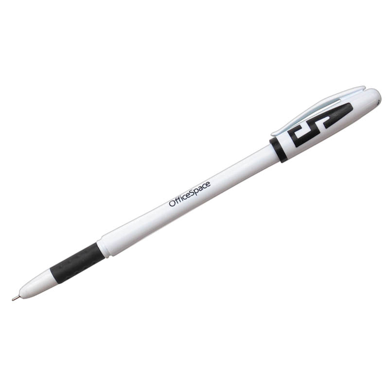Ручка гелевая OfficeSpace "Seven"  1мм, грип, черная