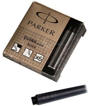 Картридж перьевой Parker Mini, чёрный (1 шт)